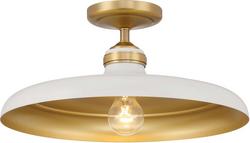 1-Light Semi-Flush Mount Ceiling Fixture