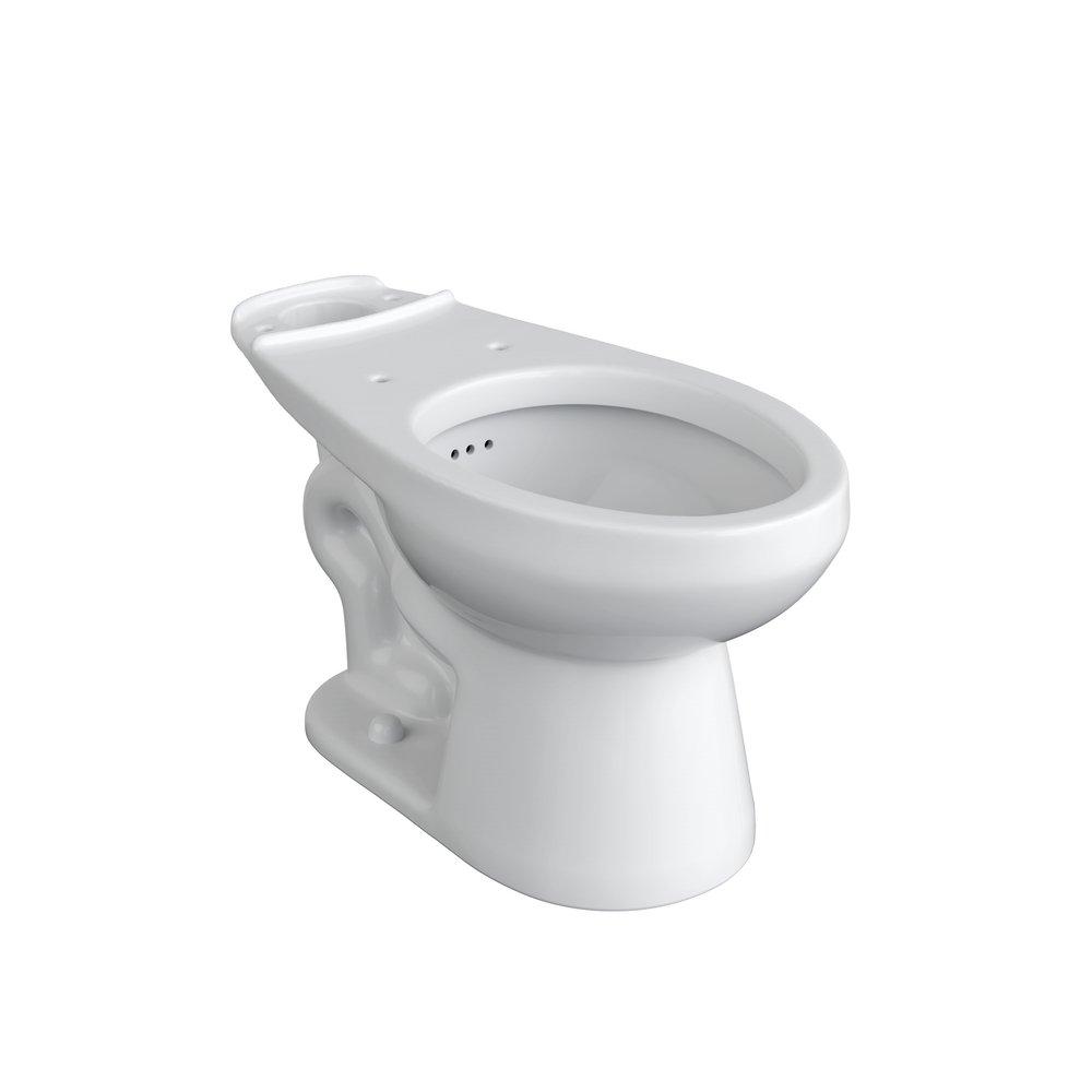 Elongated Toilet Bowl in White 