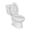 Elongated Overflow Protection Toilet Bowl in White 