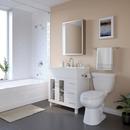 Comfort Height Elongated Toilet Bowl in White with Flush Guard 