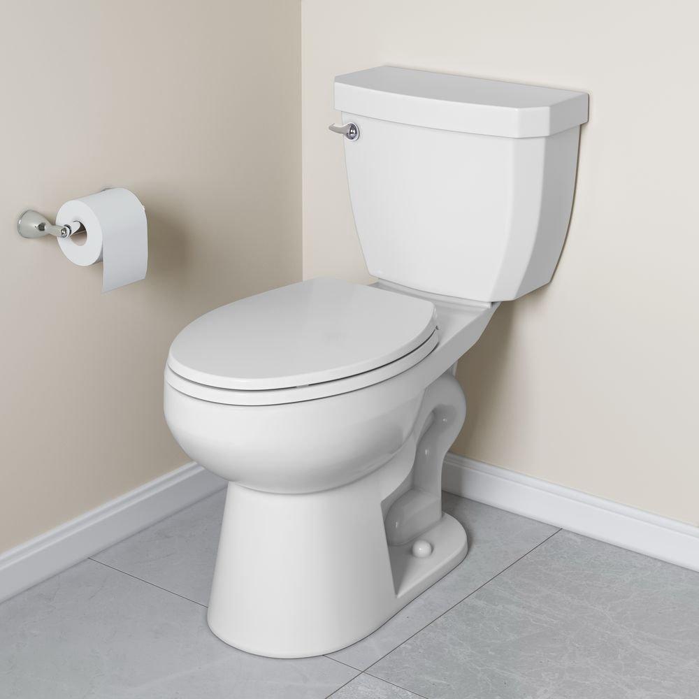 Comfort Height Elongated Toilet Bowl in White with Flush Guard 