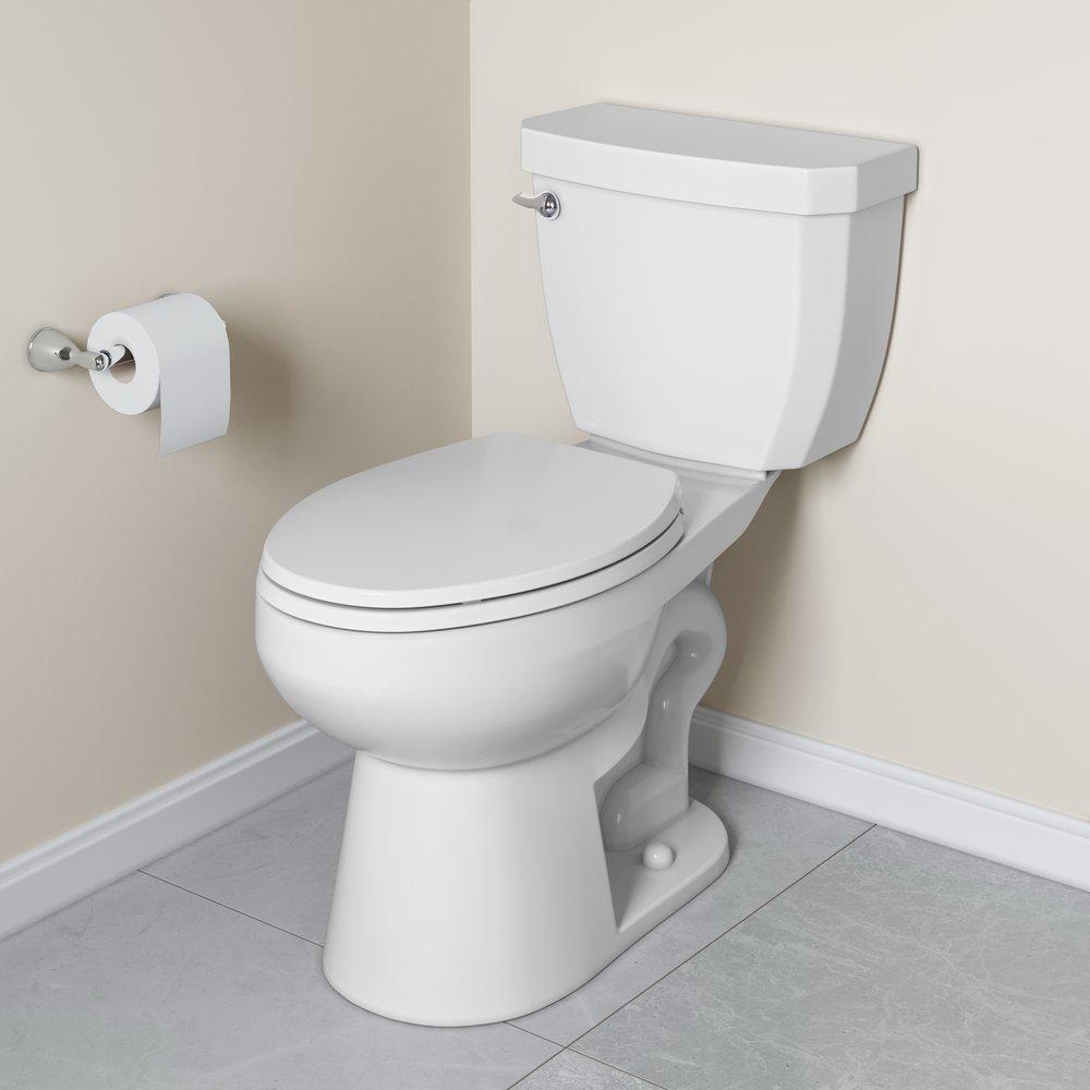 17 in. Elongated ADA Overflow Protection Toilet Bowl in White 