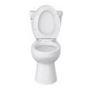 Comfort Height Elongated Toilet Bowl in White with Flush Guard 