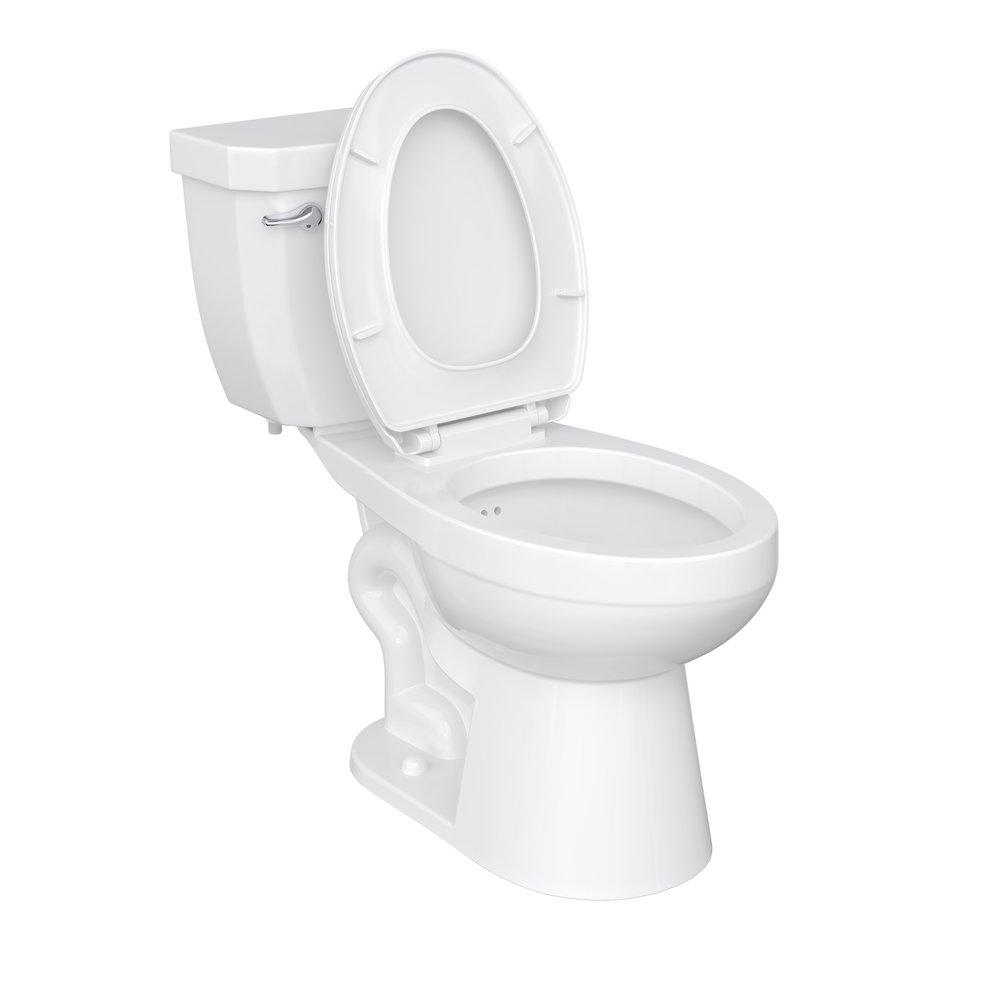 Comfort Height Elongated Toilet Bowl in White with Flush Guard 