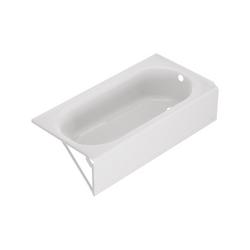 60 x 30 in. Alcove Enameled Steel Bathtub with Right Hand Drain in White