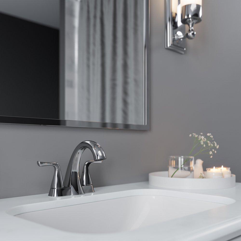 Two Handle Centerset Bathroom Sink Faucet 