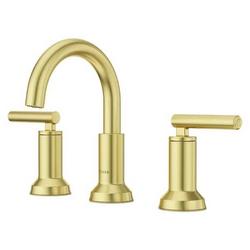 Two Handle Bathroom Sink Faucet in Brushed Gold
