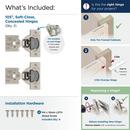 1/2 INCH 13MM OVERLAY FACE FRAME SOFT-CLOSE CONCEALED CABINET HINGE - 1 PAIR 