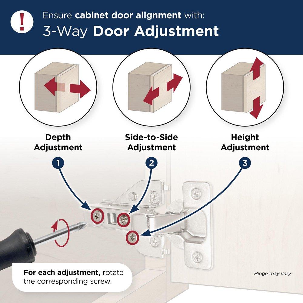 FULL OVERLAY FRAMELESS SELF CLOSE EURO CONCEALED CABINET HINGE - 1 PAIR 