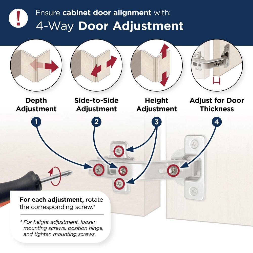 135 DEGREE LAZY SUSAN BI-FOLD DOOR CONCEALED CABINET HINGE - 1 PAIR 