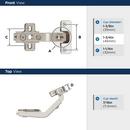 135 DEGREE LAZY SUSAN BI-FOLD DOOR CONCEALED CABINET HINGE - 1 PAIR 