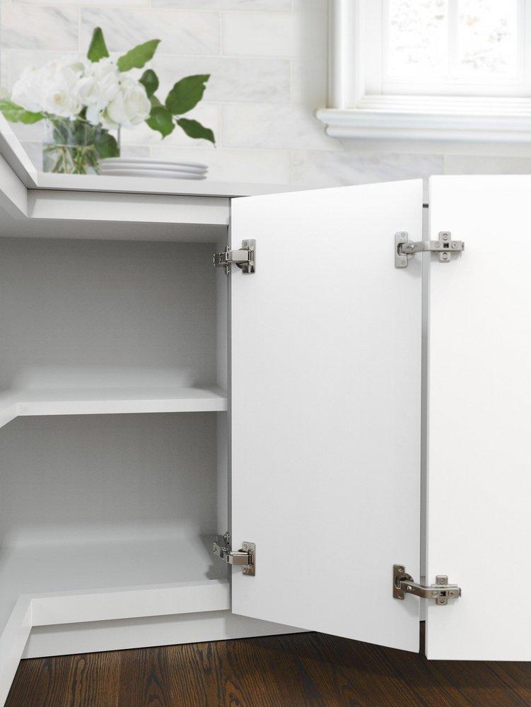 FULL OVERLAY FACE FRAME 165 DEGREE LAZY SUSAN BI-FOLD DOOR SOFT CLOSE CONCEALED CABINET HINGE - 1 PAIR 