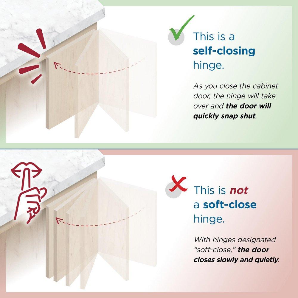 FULL OVERLAY FRAMELESS 165 DEGREE LAZY SUSAN BI-FOLD DOOR SELF CLOSE CONCEALED CABINET HINGE - 1 PAIR 