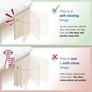 FULL OVERLAY FRAMELESS 165 DEGREE LAZY SUSAN BI-FOLD DOOR SELF CLOSE CONCEALED CABINET HINGE - 1 PAIR 