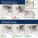 CABINET HINGE INSTALLATION REPAIR PLATE  - 1 PAIR 