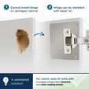 CABINET HINGE INSTALLATION REPAIR PLATE  - 1 PAIR 