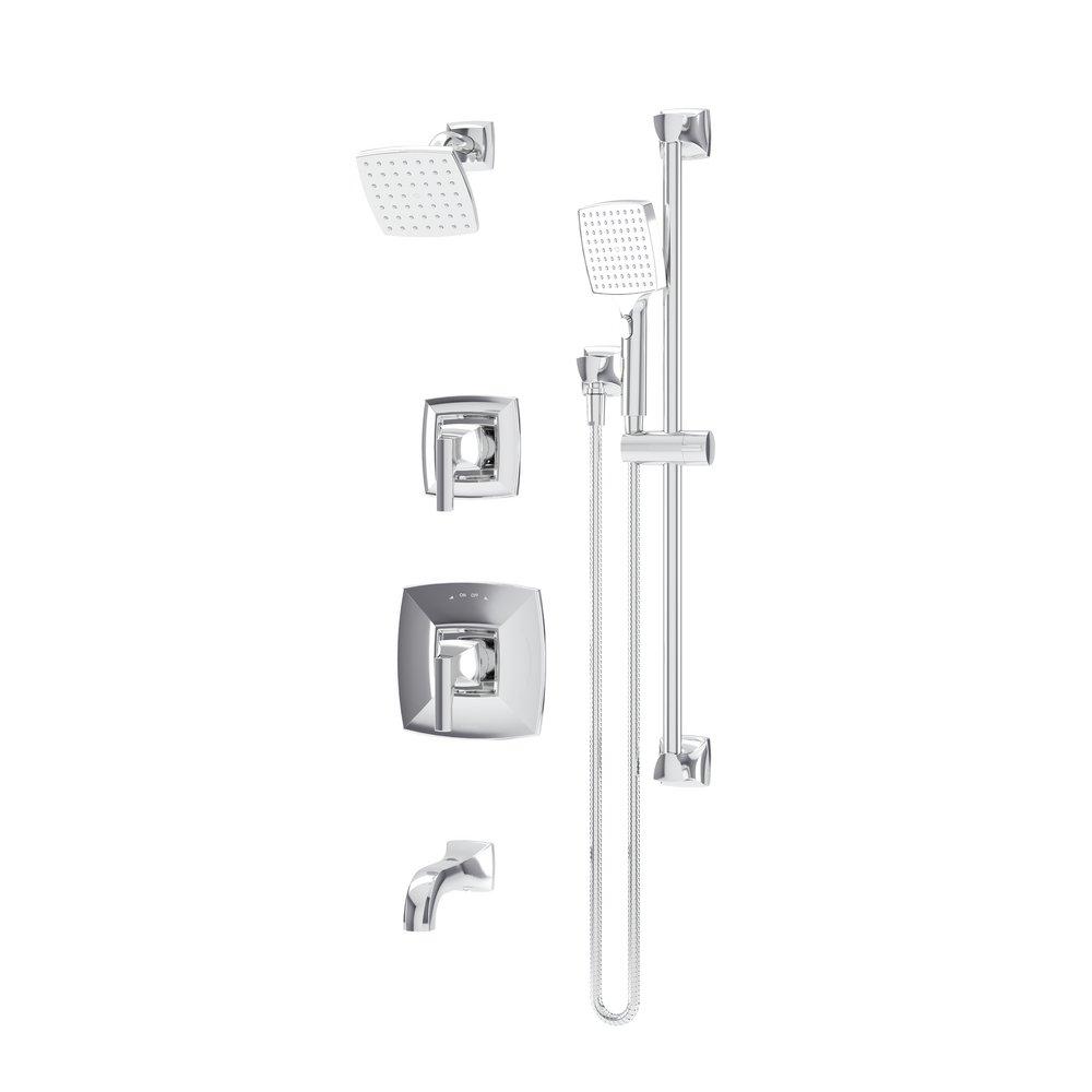 Two Handle Shower System in Polished Chrome 