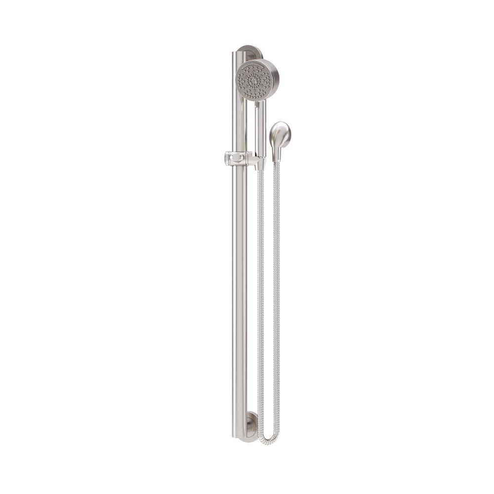 Single Handle Hand Shower Wand Spray Head and Grab Bar in Polished Chrome 