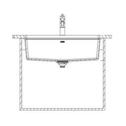 33 in. Undermount Granite Single Bowl Kitchen Sink in Champagne