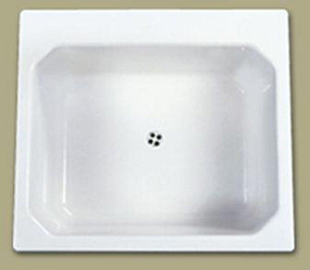 Florestone White 25 x 22 in. Self-rimming Laundry Sink 
