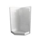 Florestone White 37-1/2 x 37-1/2 x 73 in. Corner Shower Unit 