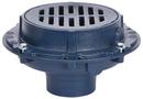 4 in. Extra Heavy Duty Neo Loc™ Cast Iron Floor Drain with 9 in. Round Cast Iron Strainer