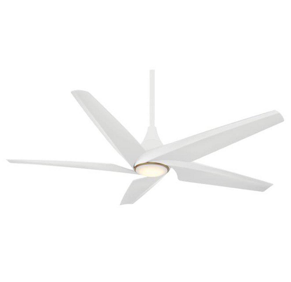 Minka Aire Flat White 60 in. LED Smart Dual Mount Ceiling Fan 