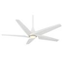 Minka Aire Flat White 60 in. LED Smart Dual Mount Ceiling Fan 