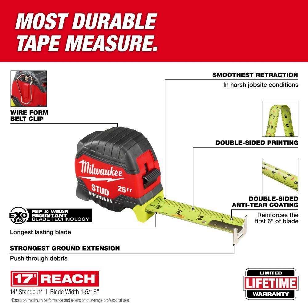 25 ft. Tape Measure with Engineer's Scale 