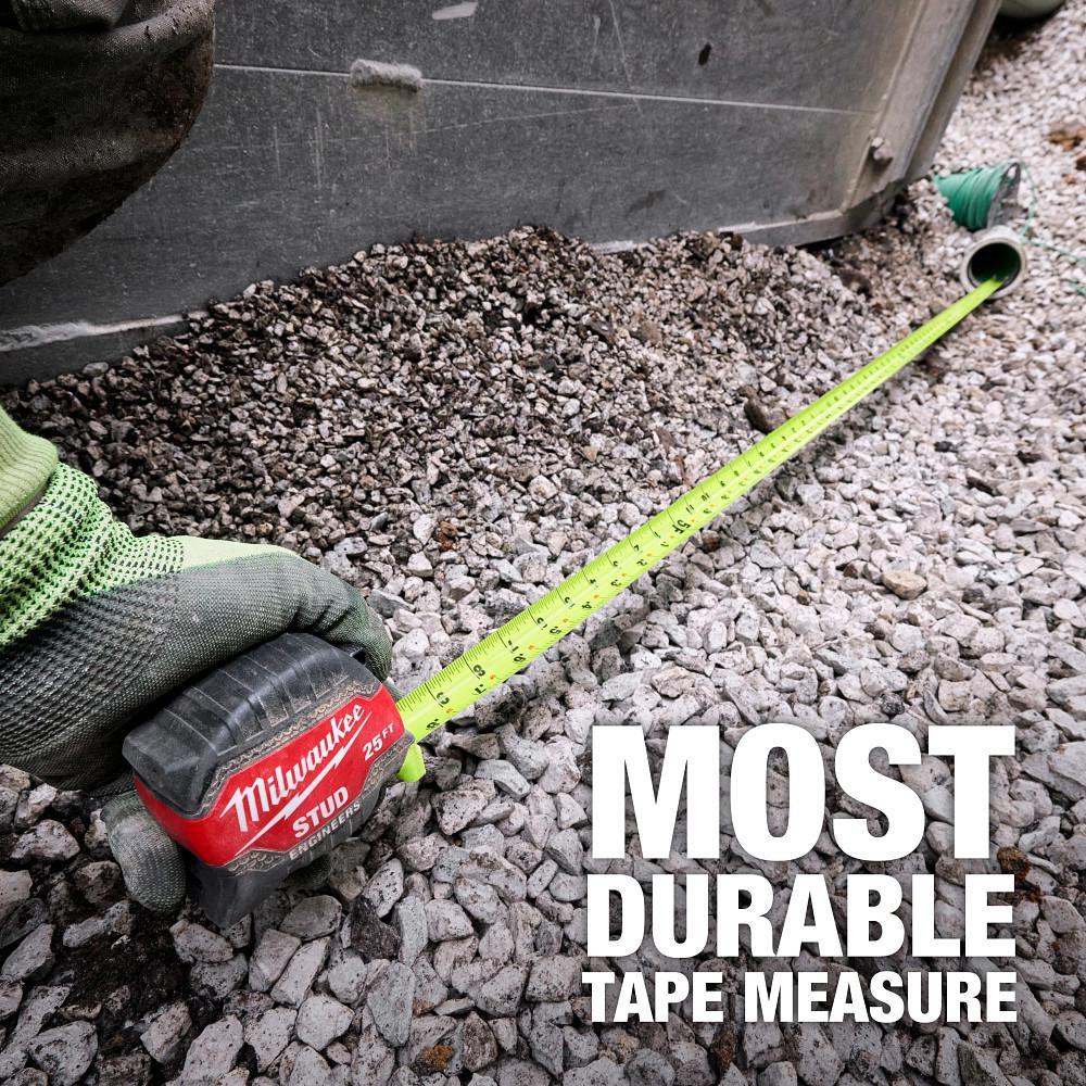25FT STUD TAPE MEASURE WITH ENGINEER'S SCALE 