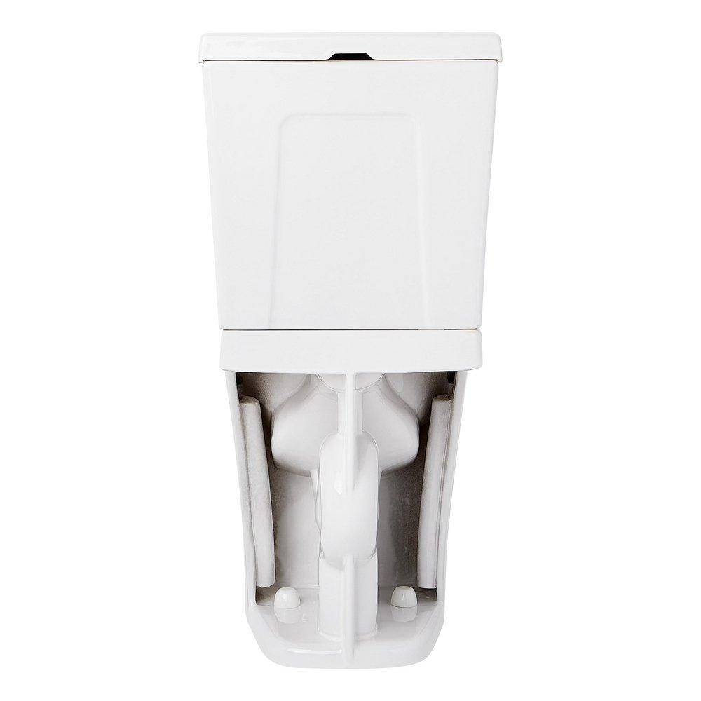 MILLSPRING LOW-FLOW TWO-PIECE ELONGATED TOILET - WHITE - MATTE BLACK HANDLE 