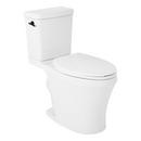 MILLSPRING LOW-FLOW TWO-PIECE ELONGATED TOILET - WHITE - MATTE BLACK HANDLE 