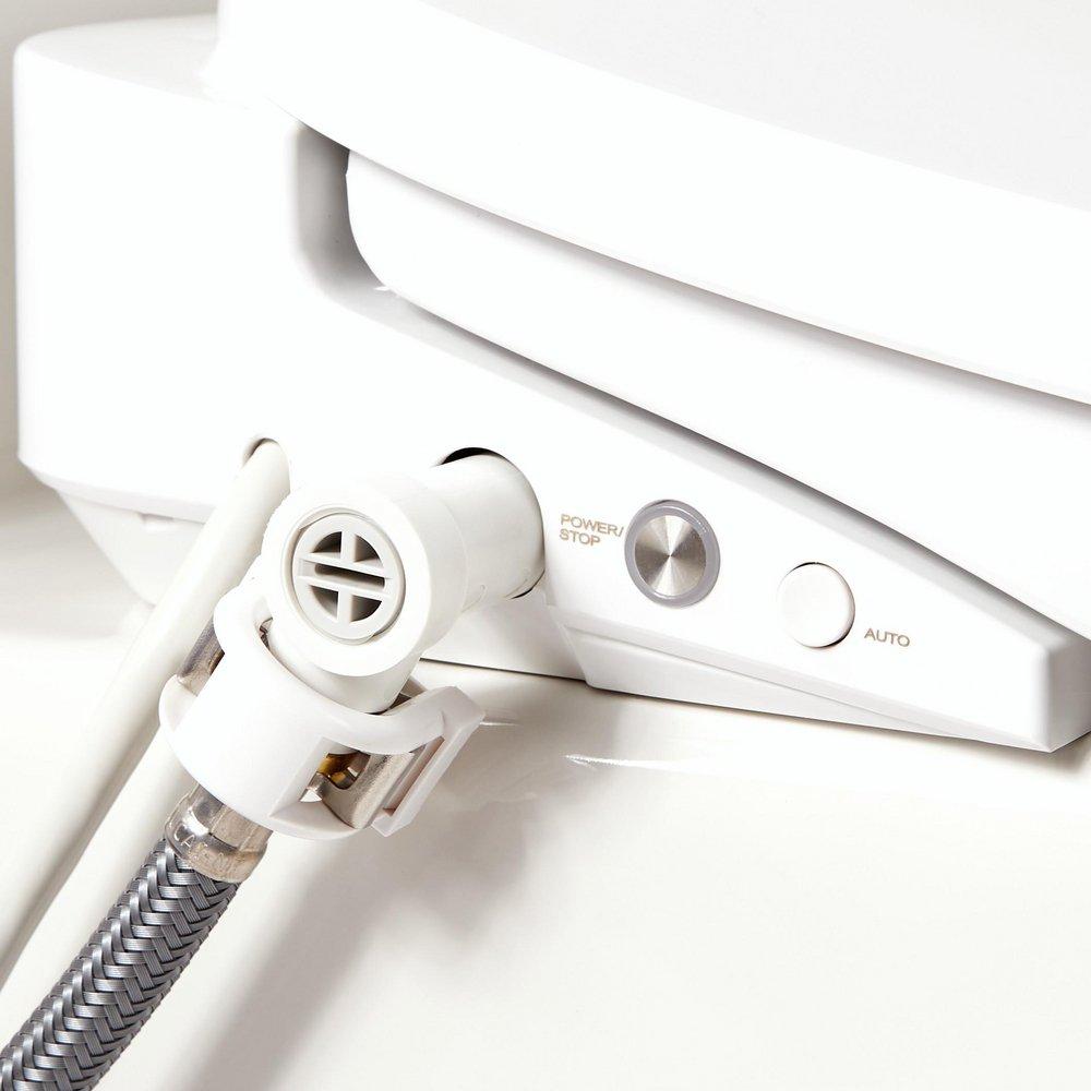 1.0 gpf Elongated Two Piece Toilet in White with Chrome Lever  - Bidet Seat Included image number 9