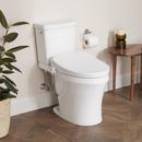 1.0 gpf Elongated Two Piece Toilet in White with Chrome Lever  - Bidet Seat Included image number 6