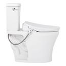 1.0 gpf Elongated Two Piece Toilet in White with Chrome Lever  - Bidet Seat Included image number 5