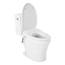 1.0 gpf Elongated Two Piece Toilet in White with Chrome Lever  - Bidet Seat Included image number 1
