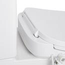 1.0 gpf Elongated Two Piece Toilet in White with Chrome Lever  - Bidet Seat Included 