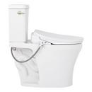 1.0 gpf Elongated Two Piece Toilet in White with Brushed Nickel Lever - Bidet Seat Included image number 11