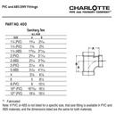 White PVC DWV x Cast Iron Spigot Adapter 