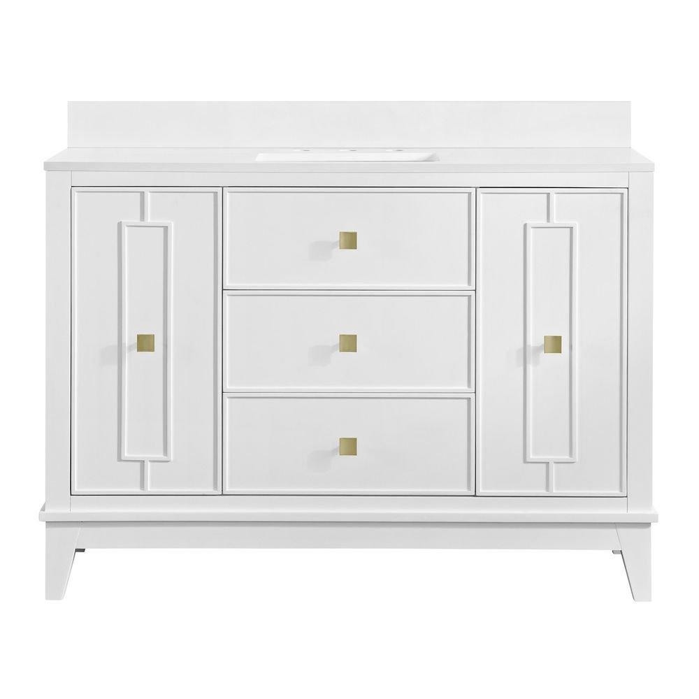 Kinsale 48" Free Standing Single Basin Vanity Set with Cabinet and Stone Composite Vanity Top 