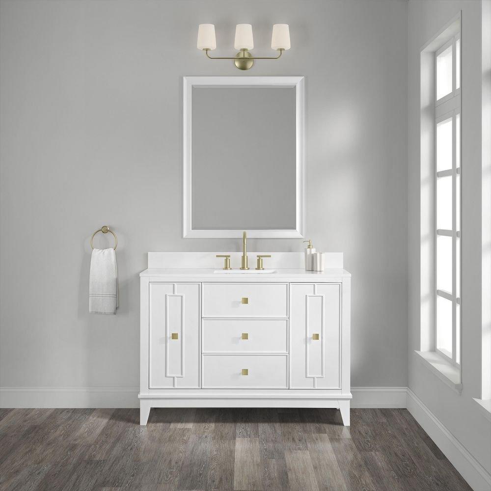 Kinsale 48" Free Standing Single Basin Vanity Set with Cabinet and Stone Composite Vanity Top 