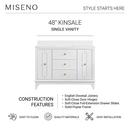 Kinsale 48" Free Standing Single Basin Vanity Set with Cabinet and Stone Composite Vanity Top 