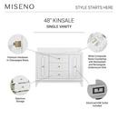 Kinsale 48" Free Standing Single Basin Vanity Set with Cabinet and Stone Composite Vanity Top 