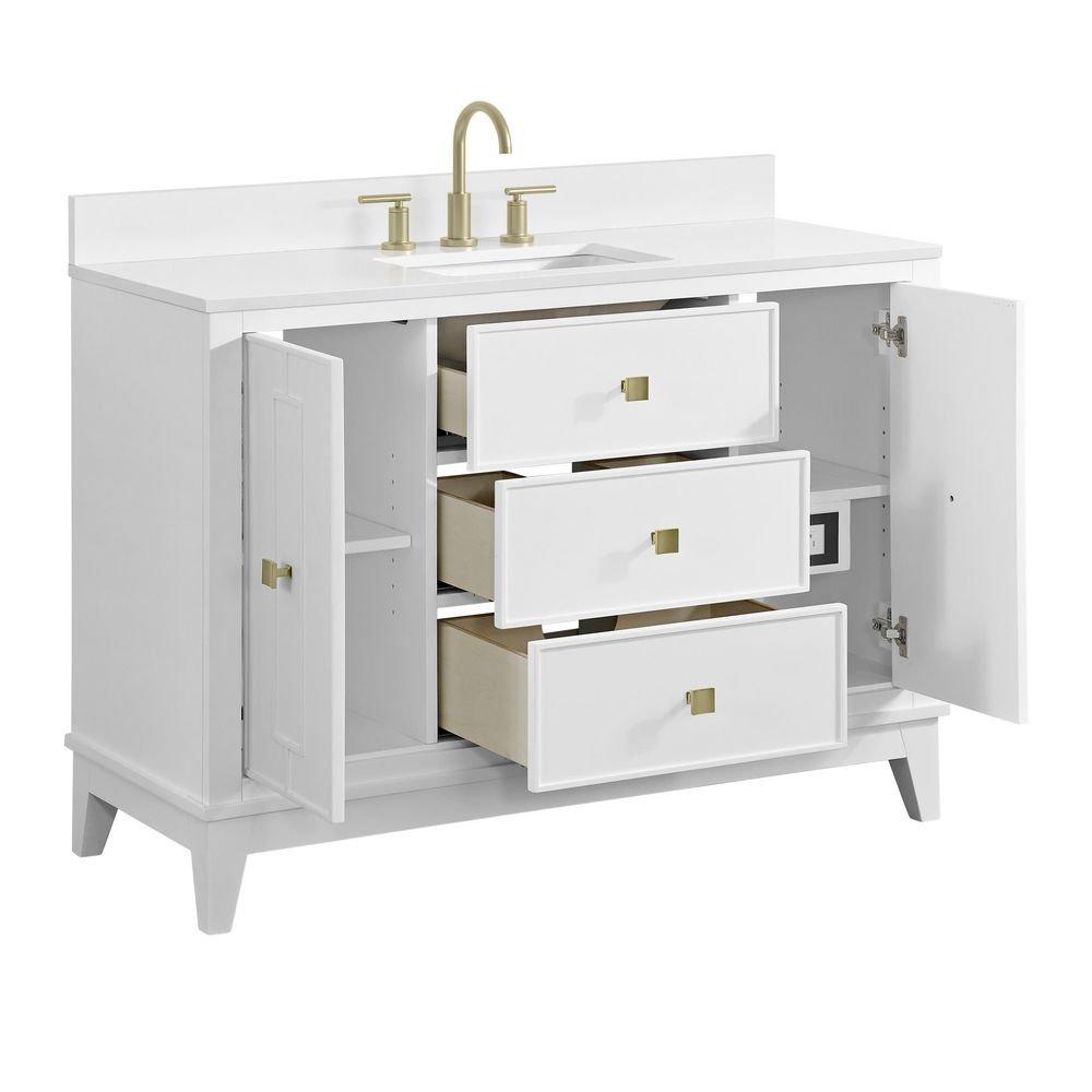 Kinsale 48" Free Standing Single Basin Vanity Set with Cabinet and Stone Composite Vanity Top 