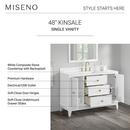 Kinsale 48" Free Standing Single Basin Vanity Set with Cabinet and Stone Composite Vanity Top 