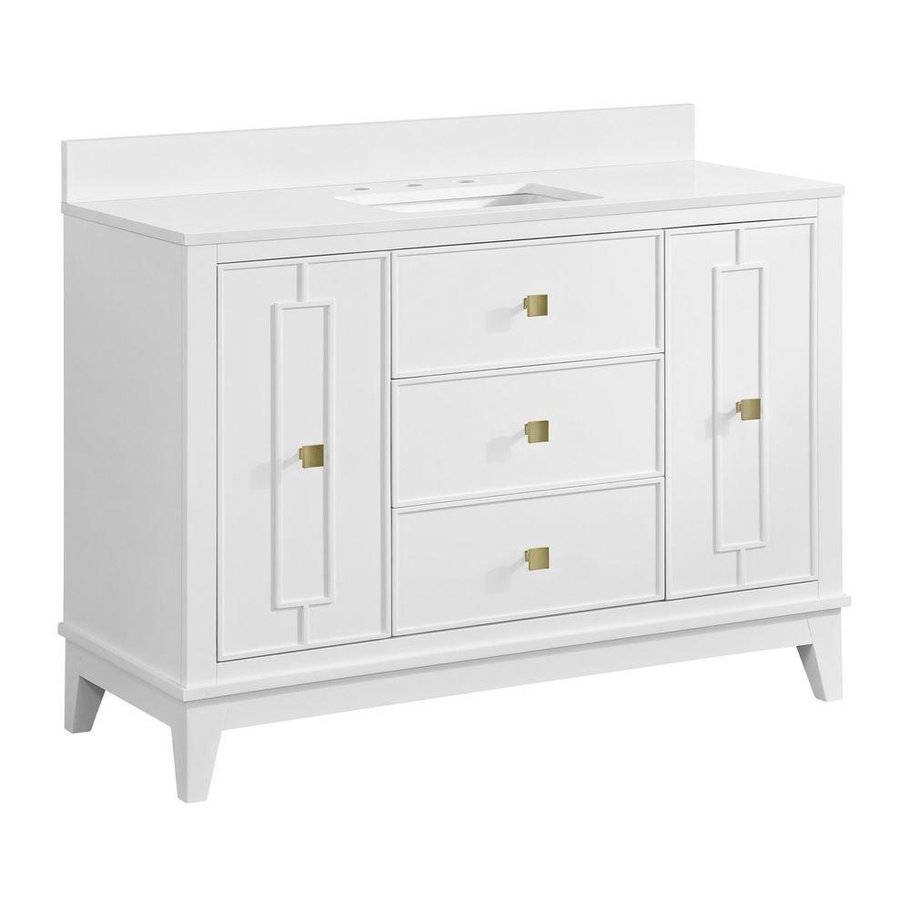 Kinsale 48" Free Standing Single Basin Vanity Set with Cabinet and Stone Composite Vanity Top 
