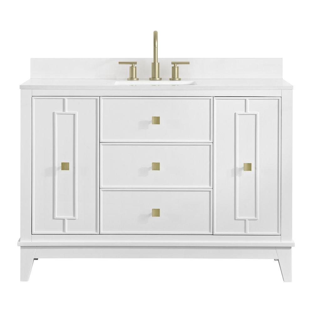 Kinsale 48" Free Standing Single Basin Vanity Set with Cabinet and Stone Composite Vanity Top 