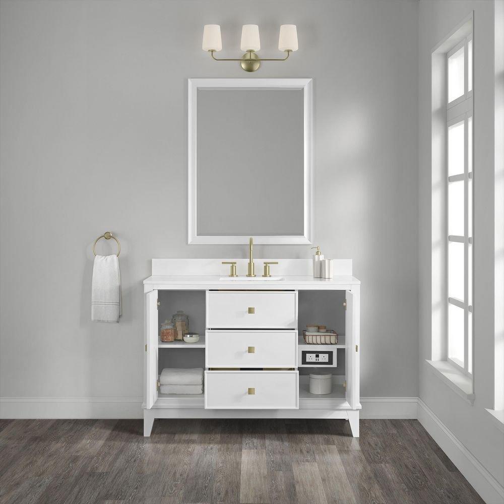 Kinsale 48" Free Standing Single Basin Vanity Set with Cabinet and Stone Composite Vanity Top 