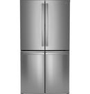 GE PROFILE 22 CU. FT. COUNTER-DEPTH QUAD REFRIGERATOR INT DISP W/ DND 