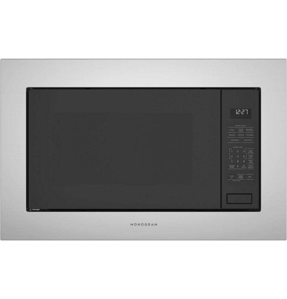 MONOGRAM COUNTERTOP MICROWAVE OVEN 2.2 CU. FT.SENSOR SMART 1100W BUILT-IN INSTALLATION CAPABLE WITH TRIM KIT 
